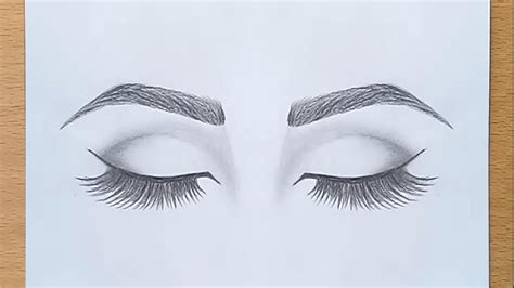 drawings of pretty eyes|cute closed eyes drawing.